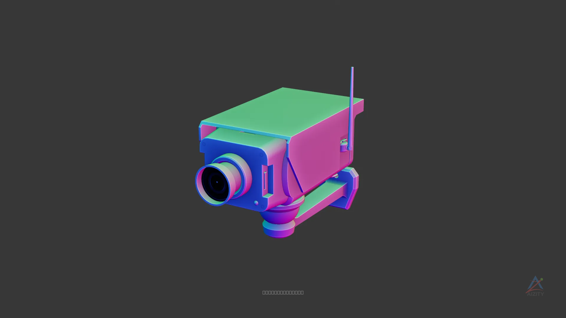 Smart Home Security Camera 3D Model - View 4