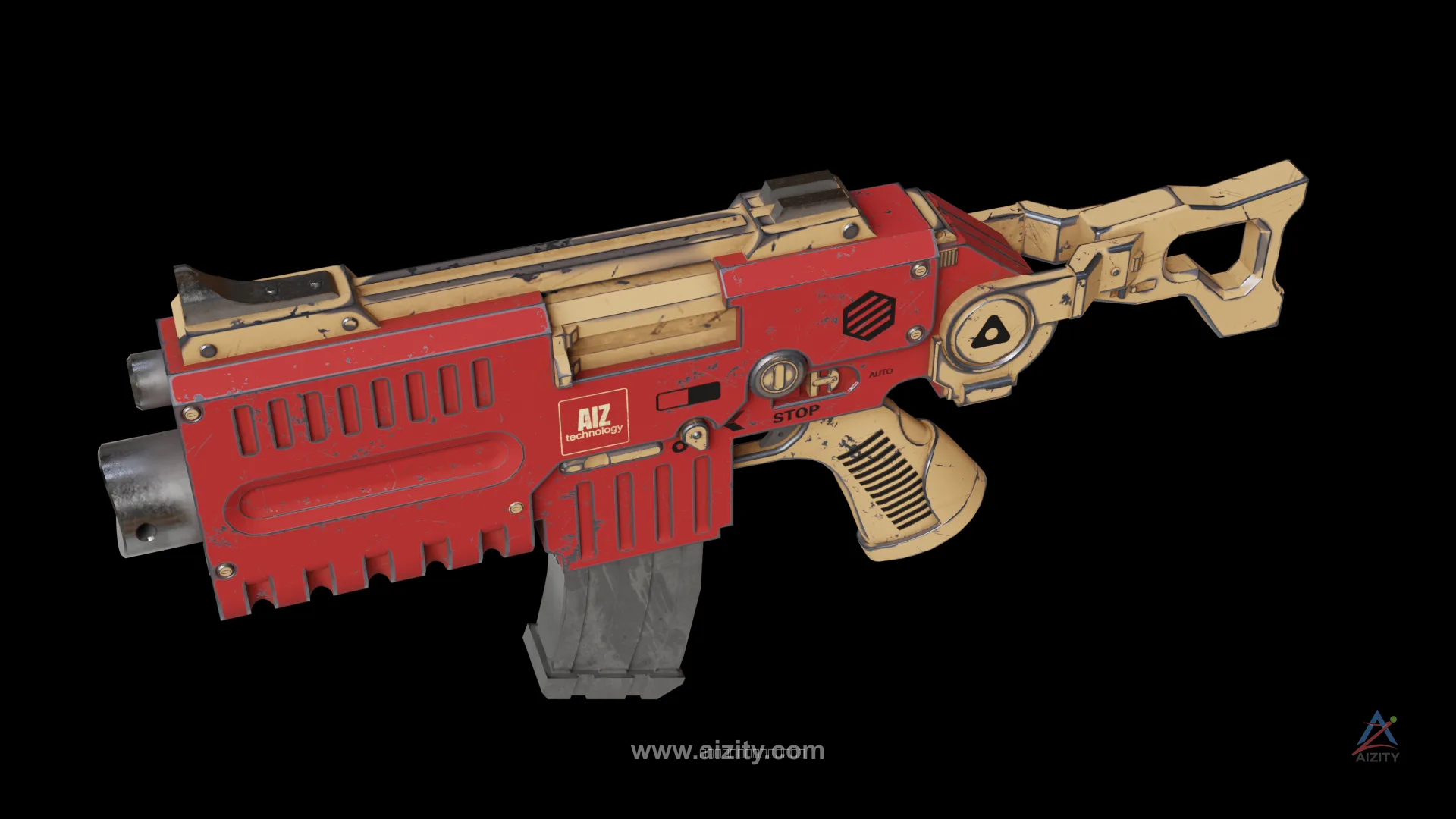 Sci-Fi Weapon – 4K Textured - View 2