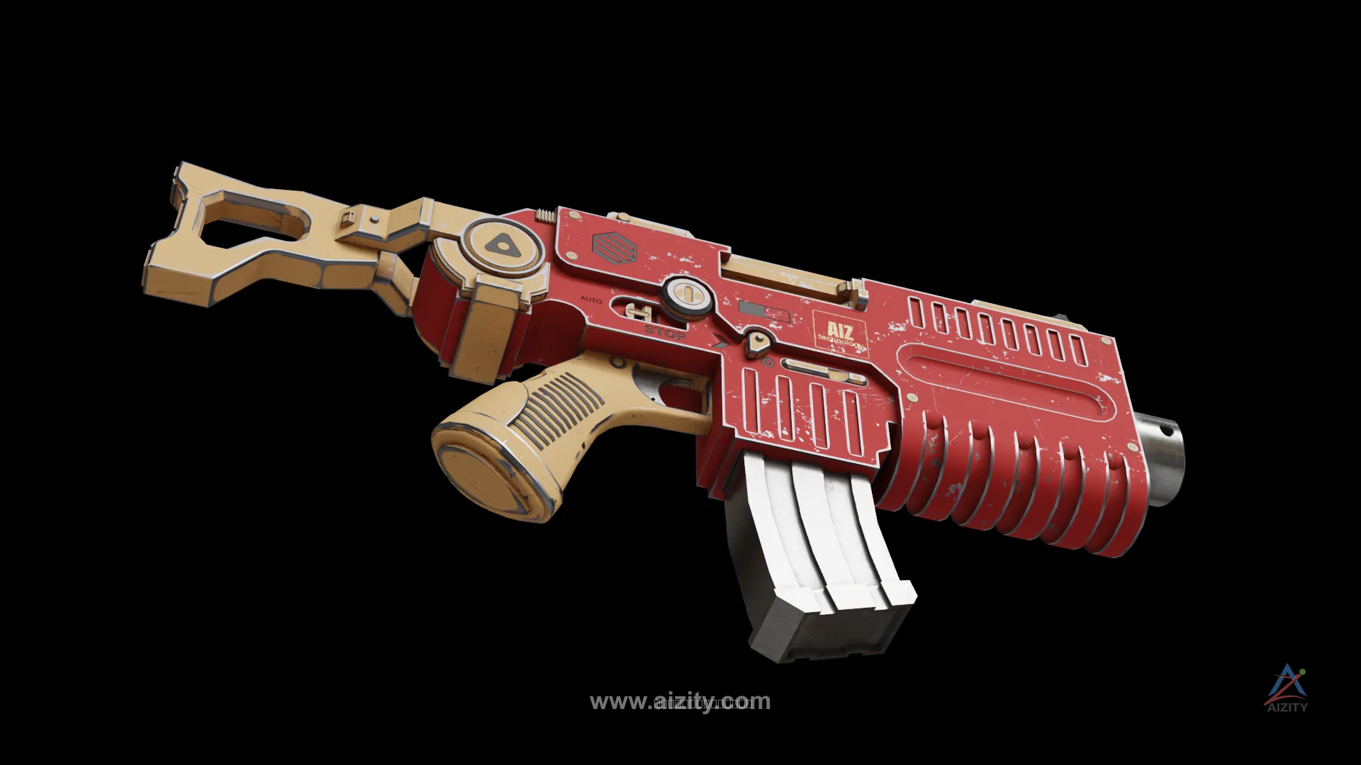 Sci-Fi Weapon – 4K Textured - View 3