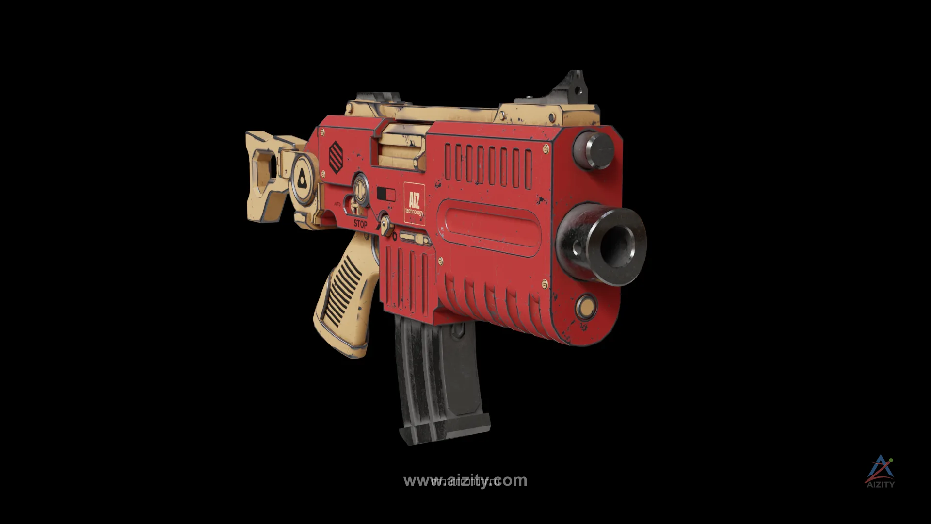 Sci-Fi Weapon – 4K Textured - View 4