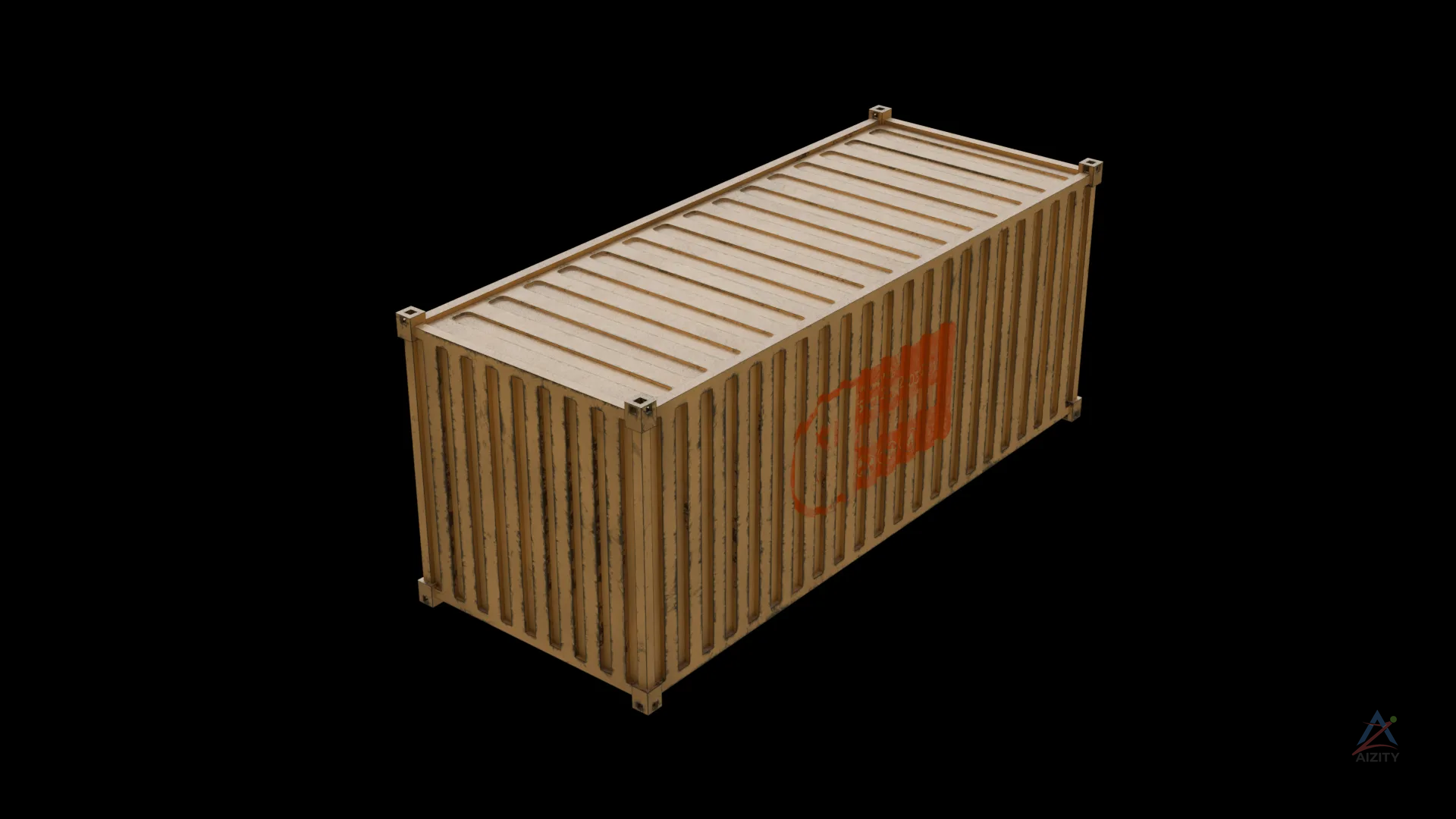 Shipping Container – 4K PBR 3D Model - View 3