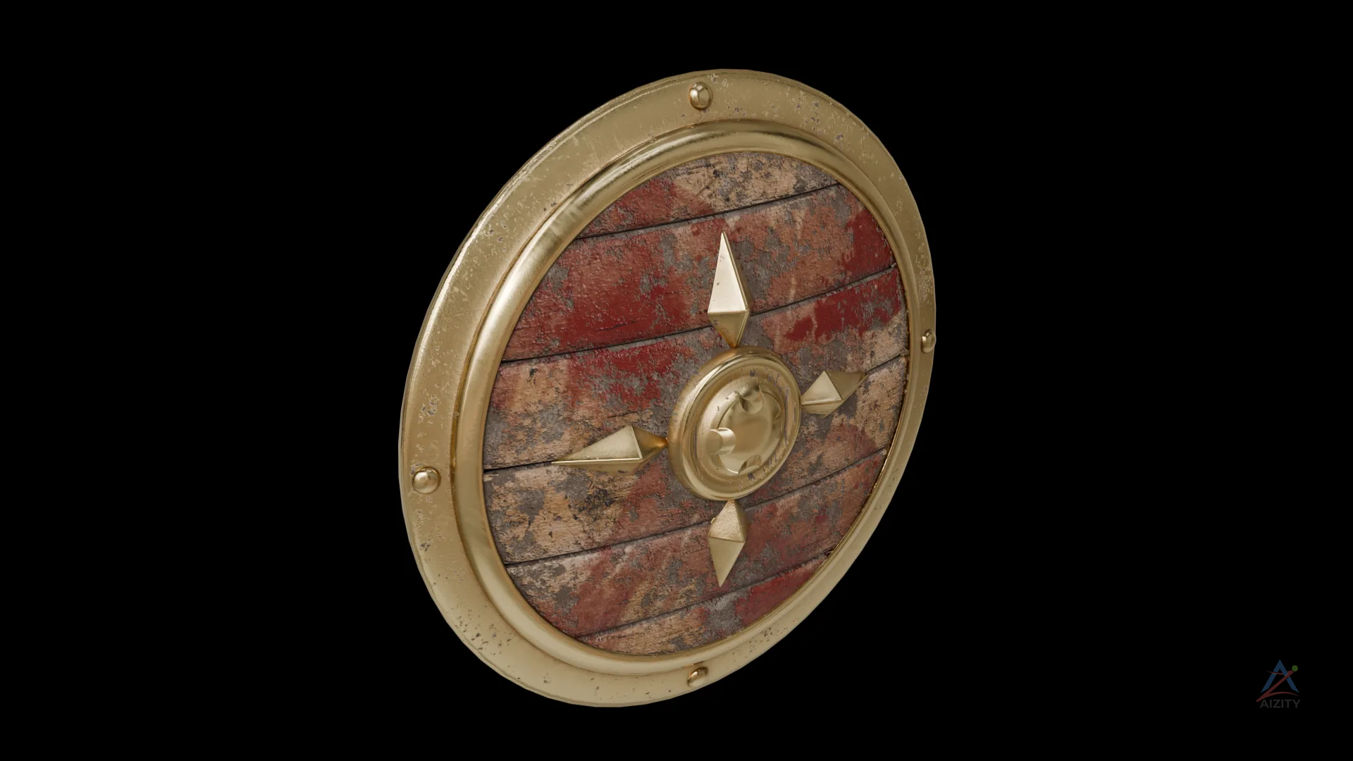 Ancient Shield – Game-Ready 3D Model (4K Textures) - View 2