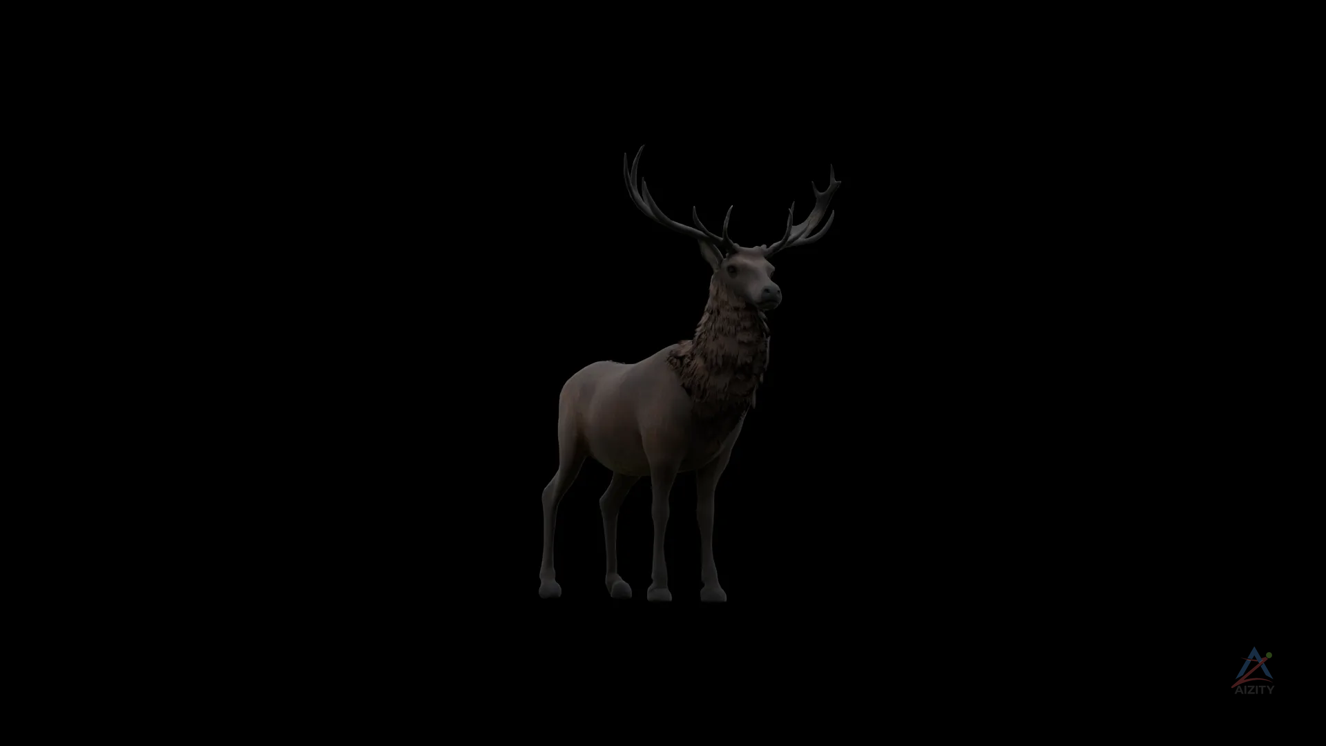 Animated Deer 3D Model - View 2