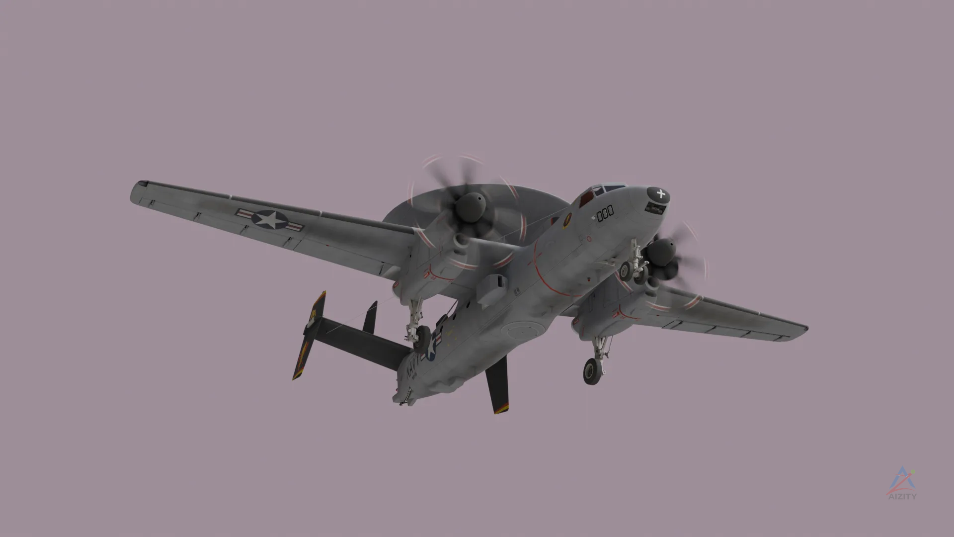 E-2D Advanced Hawkeye – 3D Model - View 2