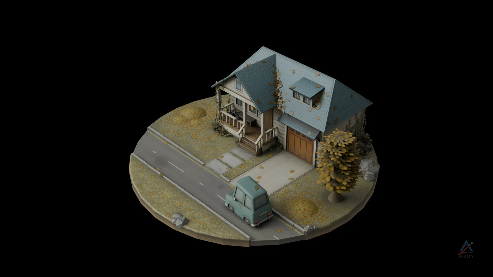 Low Poly Hose 3D Model - View 2