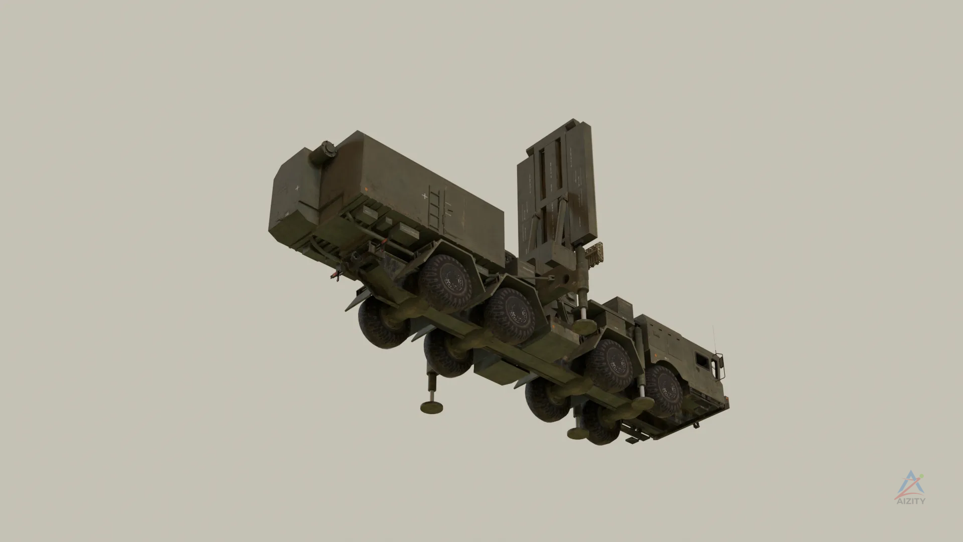 Mobile Anti-Air Radar – 3D Model  - View 3