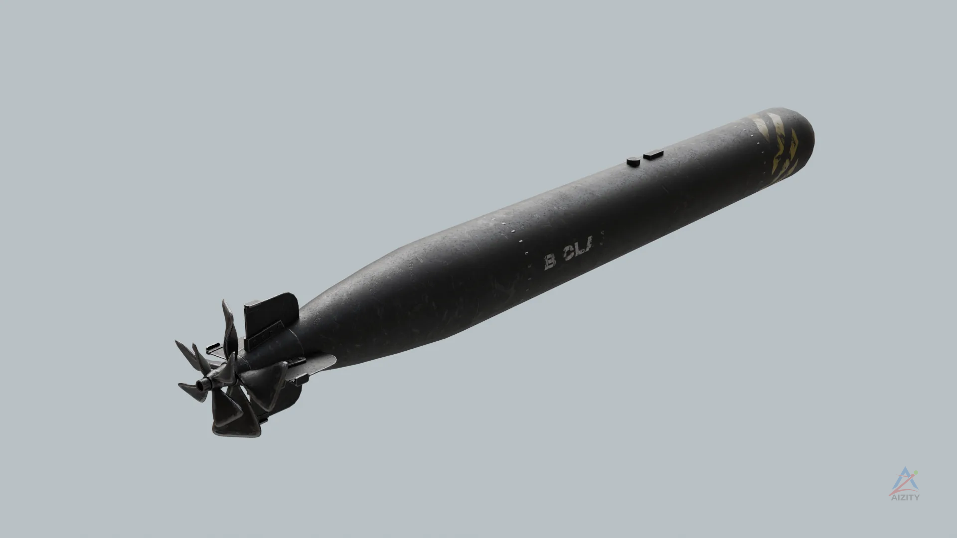 Submarine Torpedo – 3D Model - View 3