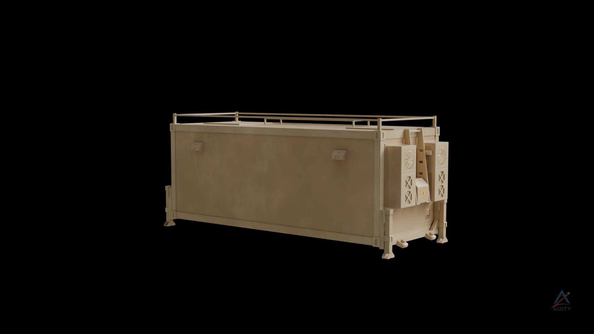 UAV Drone Control Container – 4K PBR 3D Model - View 3