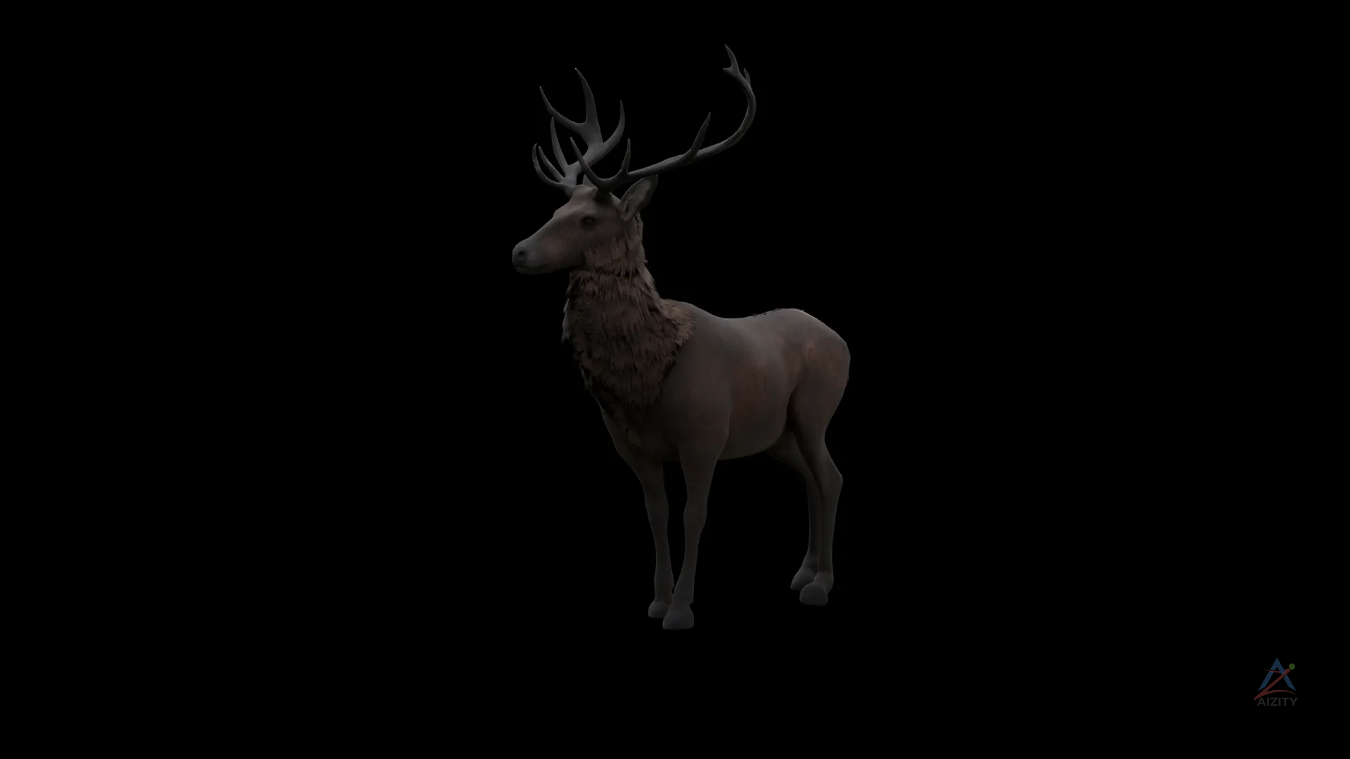 Animated Deer 3D Model