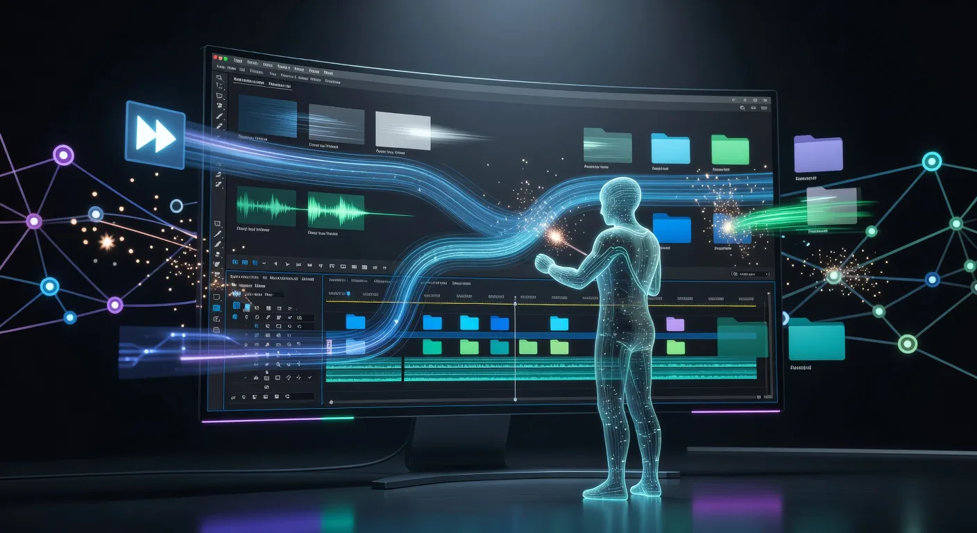 Futuristic Video Editing Workflow Wizard