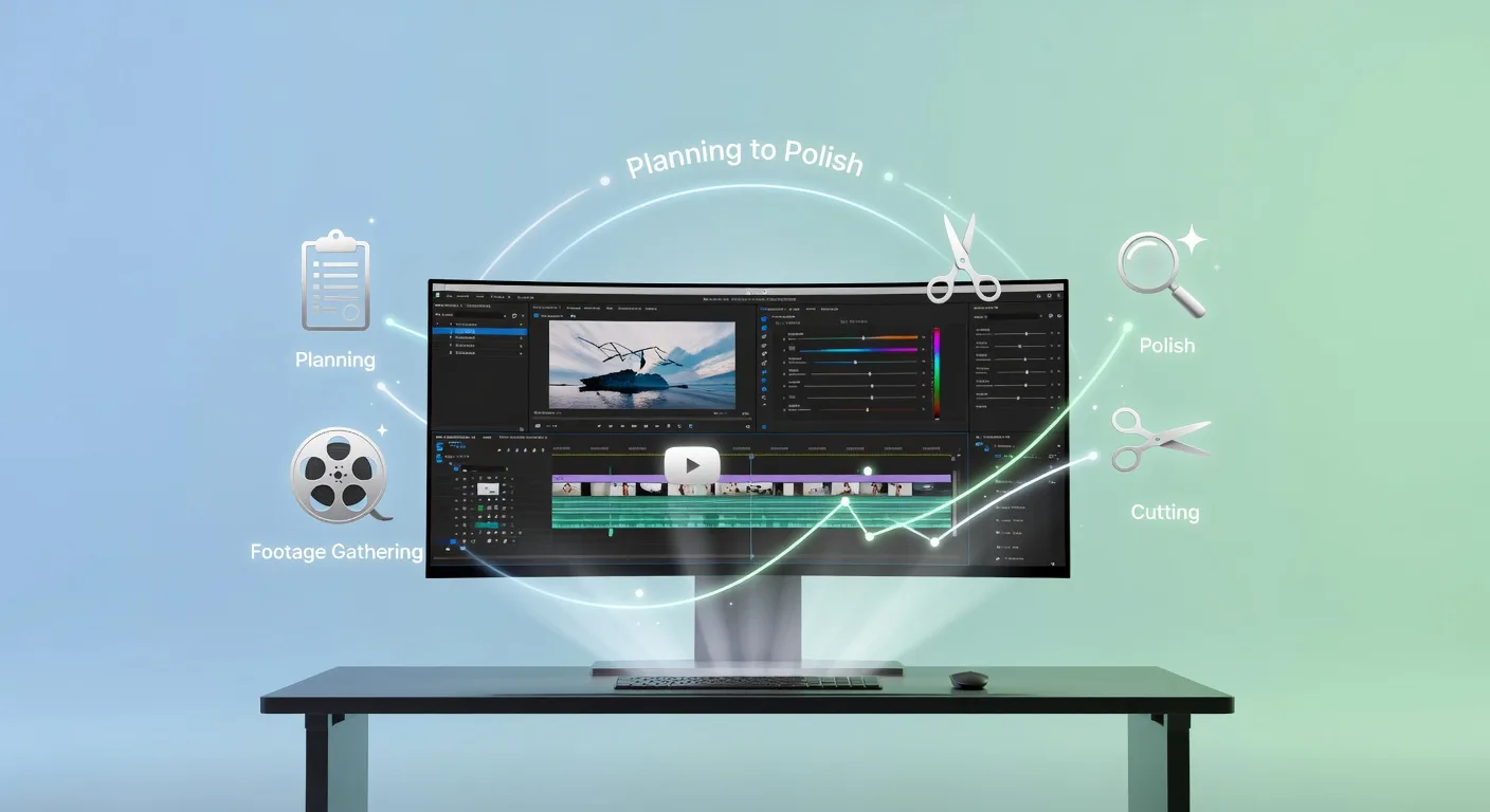 Video Editing Workflow Illustration