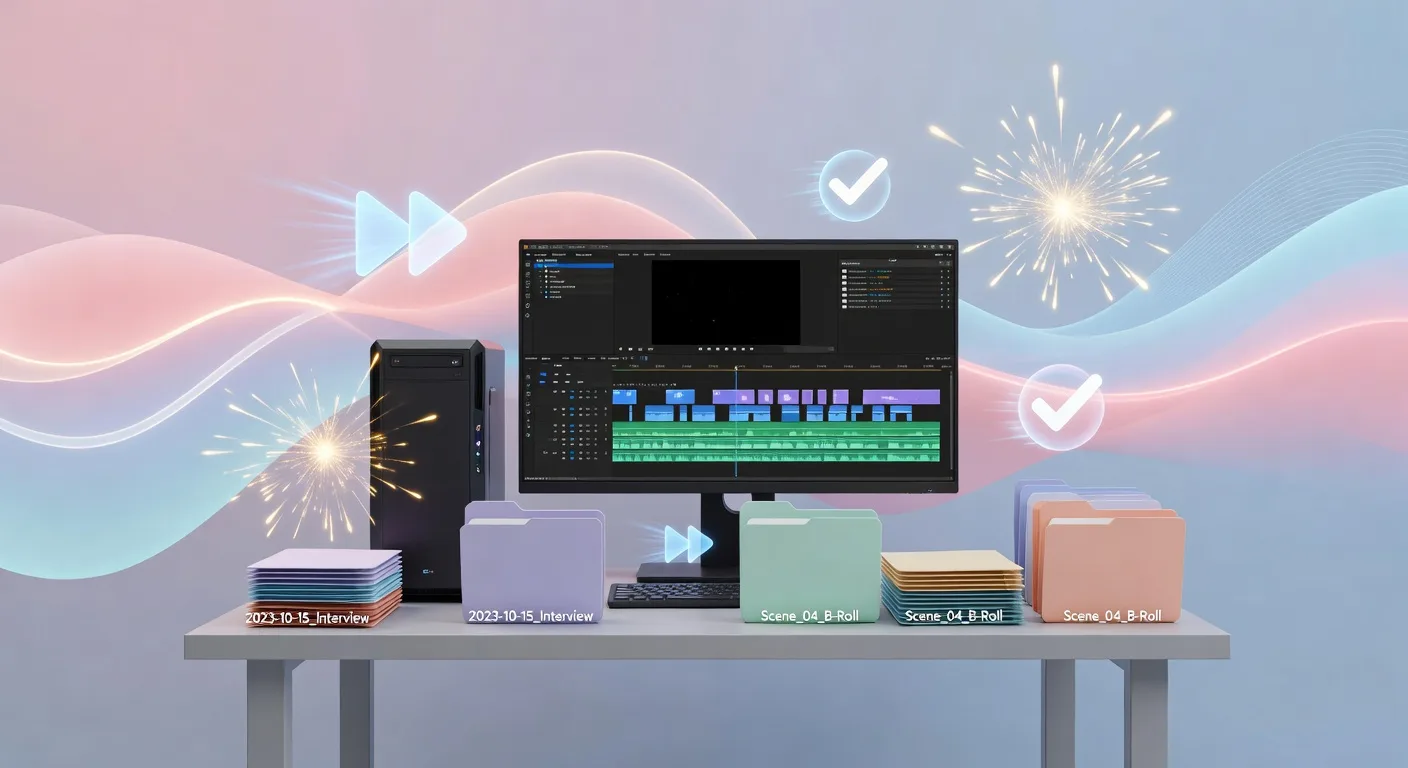 Modern Video Editing Workspace for Youtubers